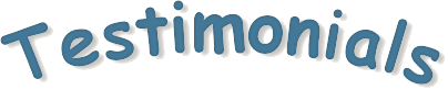 Testimonials from customers 