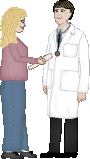 medical transcription being given to the physician